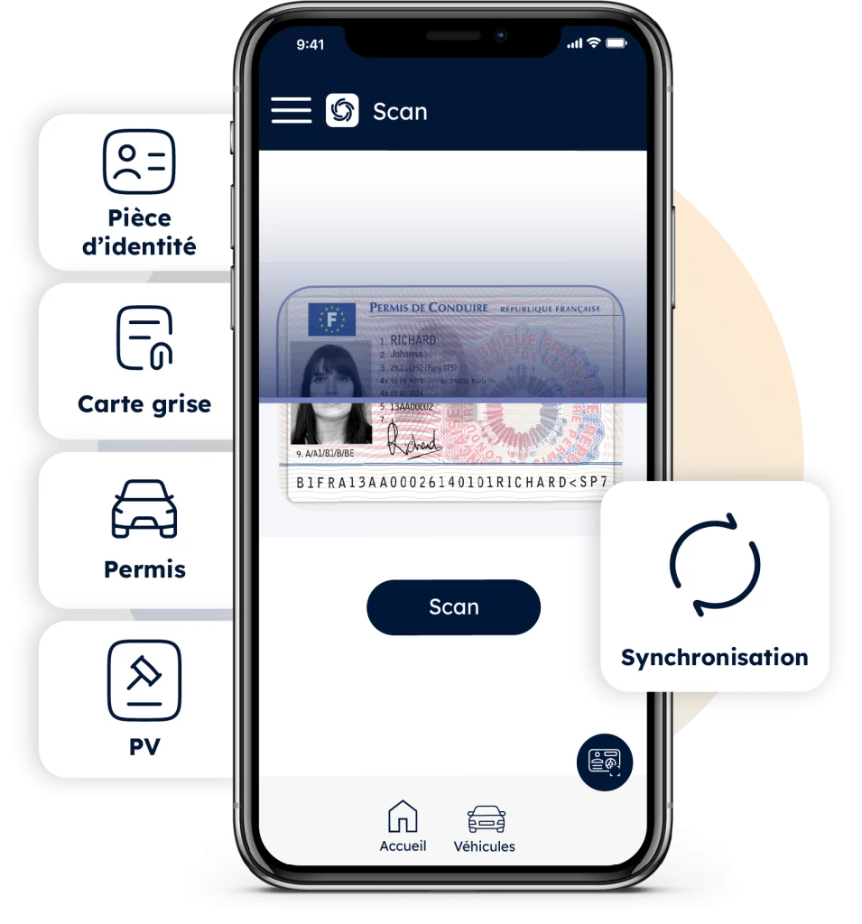 Scan de document sur l'IA de gestion de flotte myrentagent